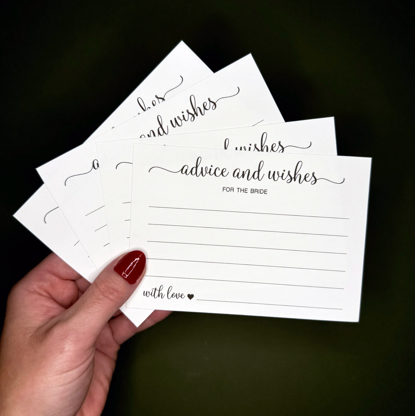Advice & Wishes Cards - Wedding Words of Wisdom Cards - Digital Download