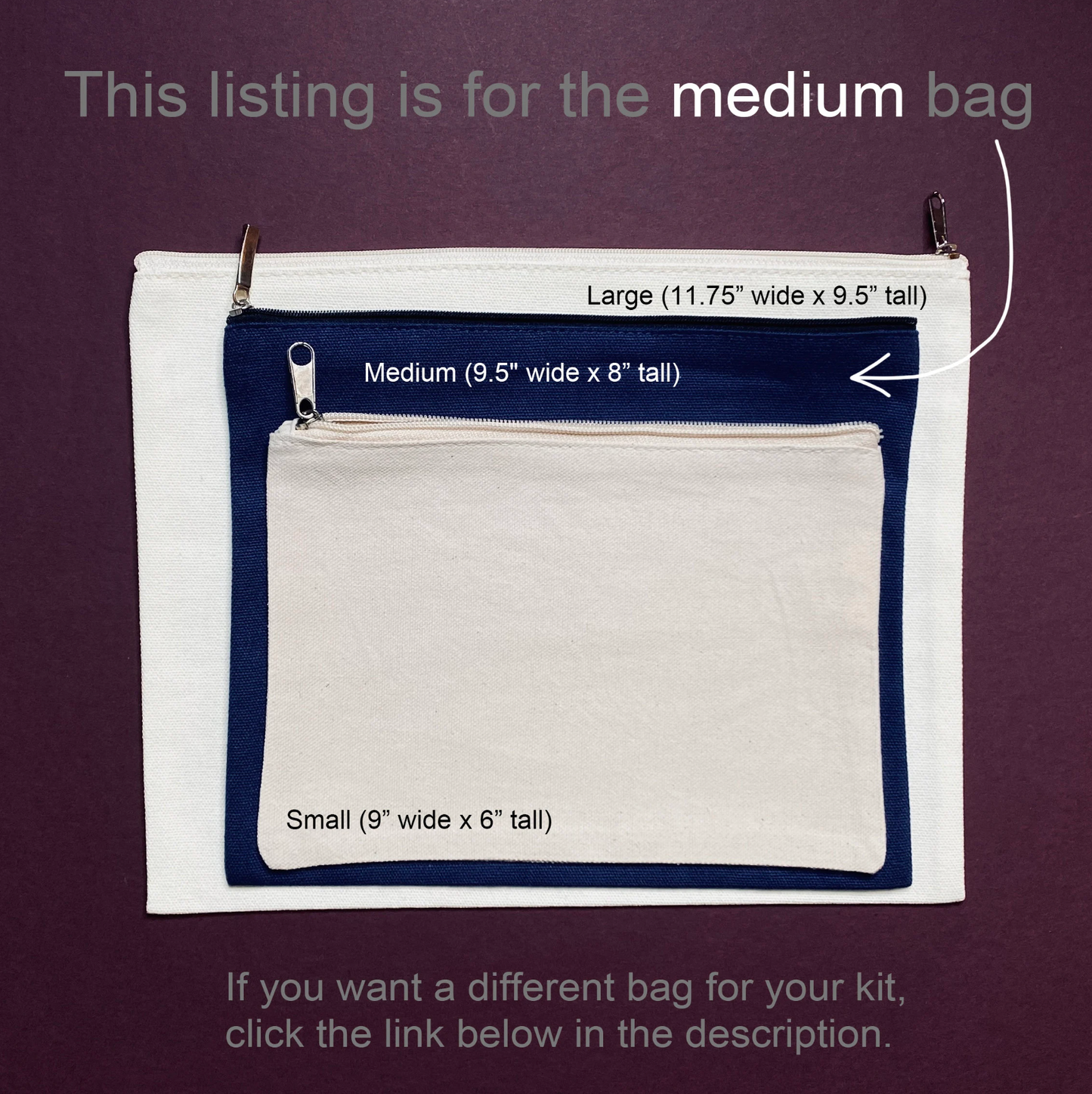 Bridal Emergency Kit- Medium Navy Bag