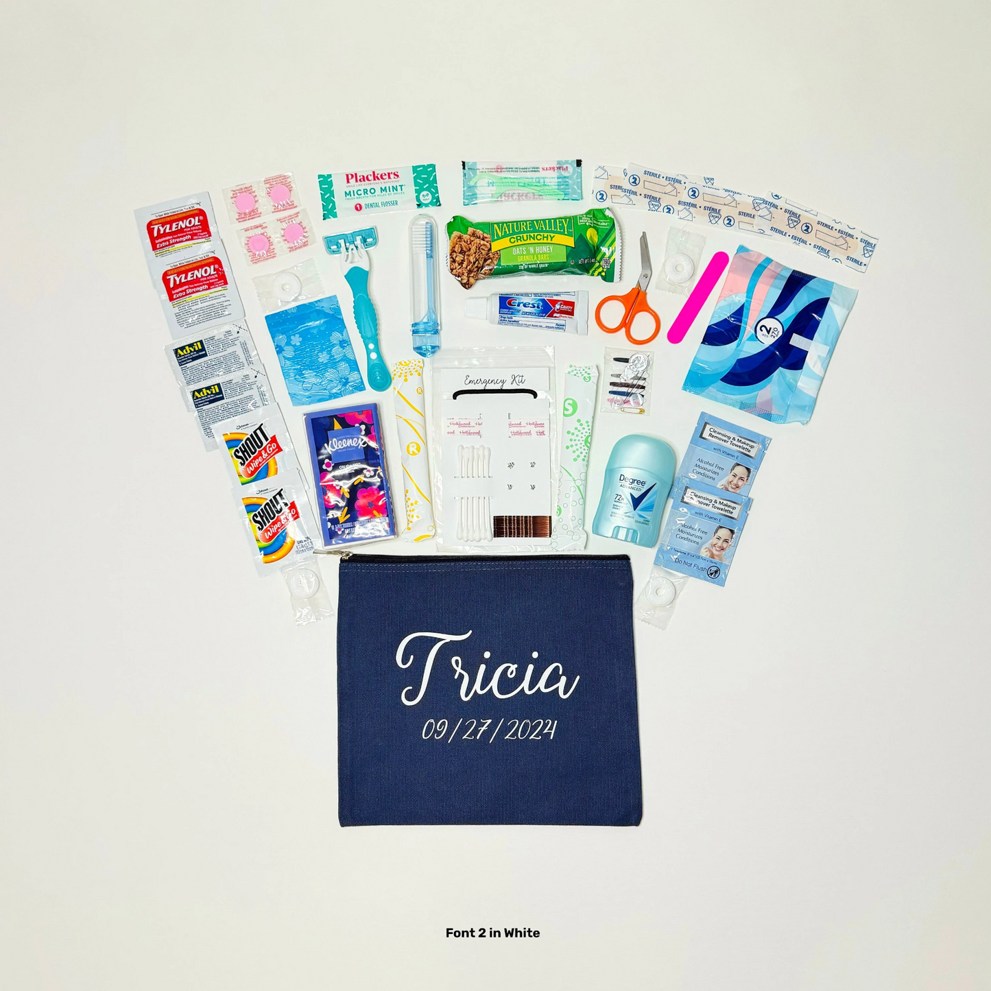 Bridal Emergency Kit- Medium Navy Bag