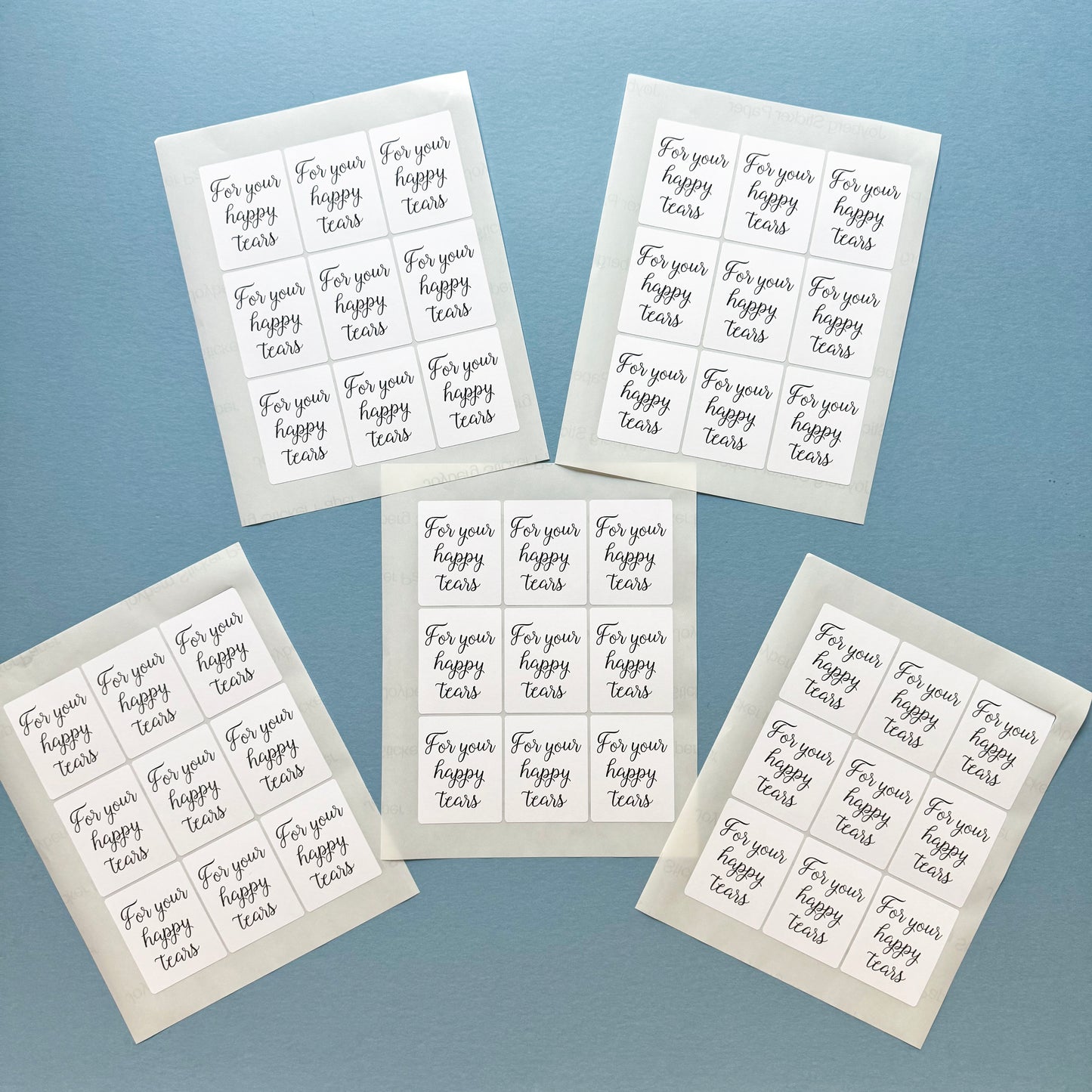 For your Happy Tears Stickers - Stickers for Tissue Packs - Wedding Ceremony Stickers