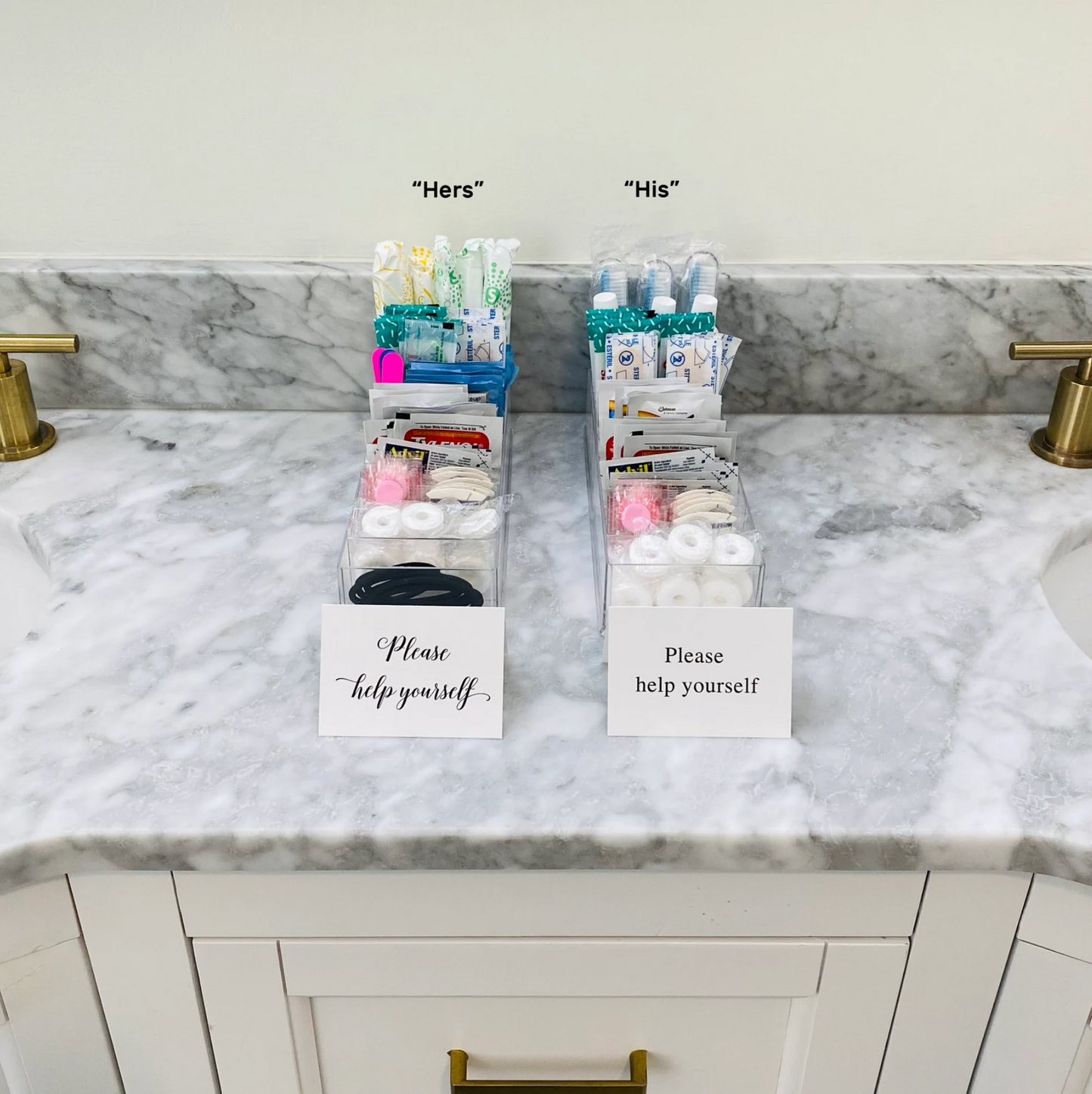 Deluxe His and Hers Wedding Bathroom Trays