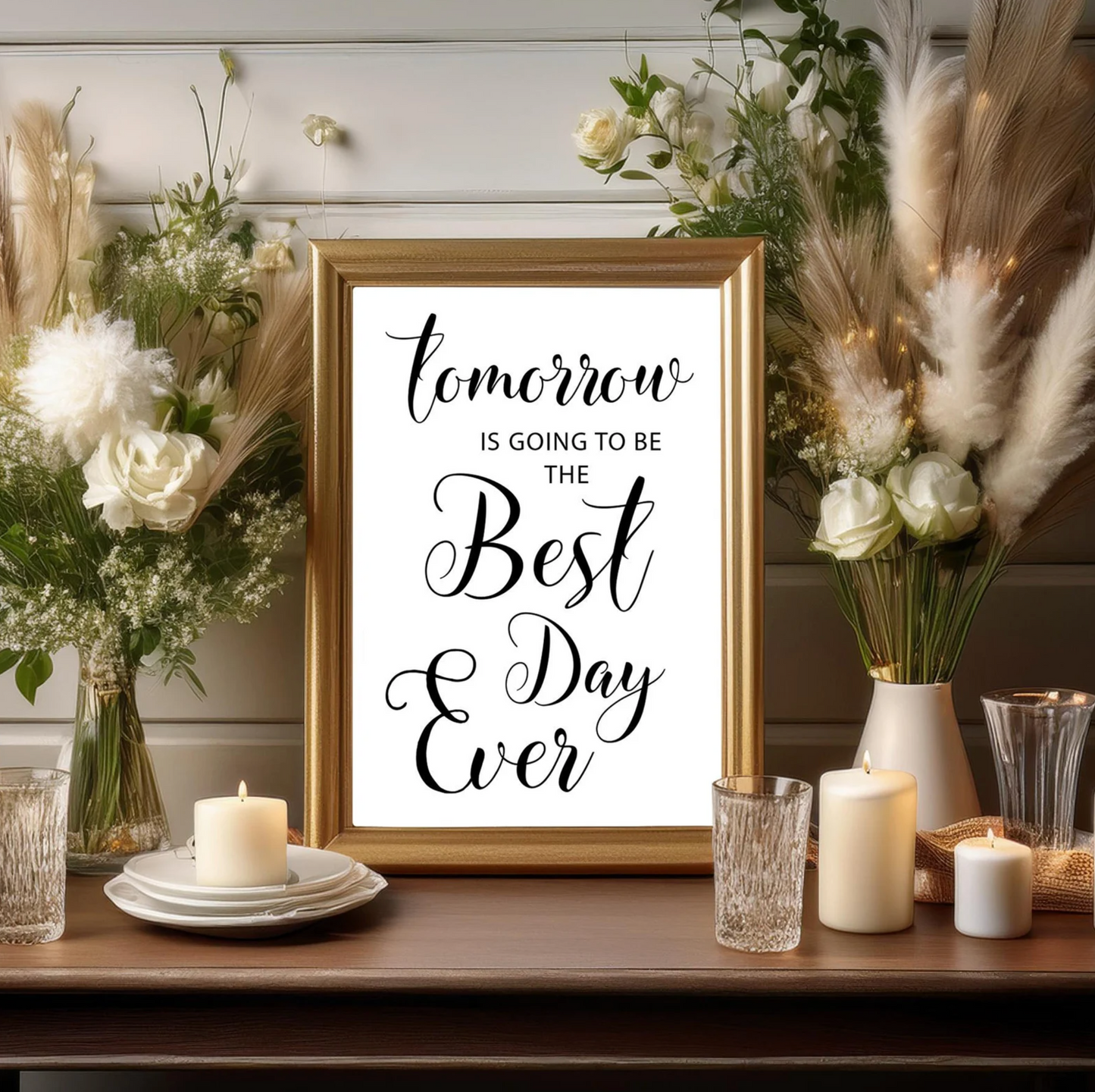 tomorrow is going to be the Best Day Ever - Rehearsal Dinner Signs