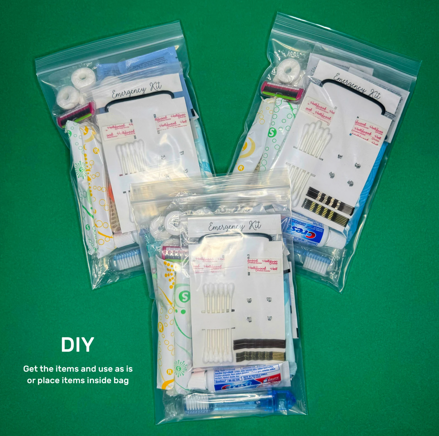 Just the items Emergency Kit - Heavy Duty Clear Bag