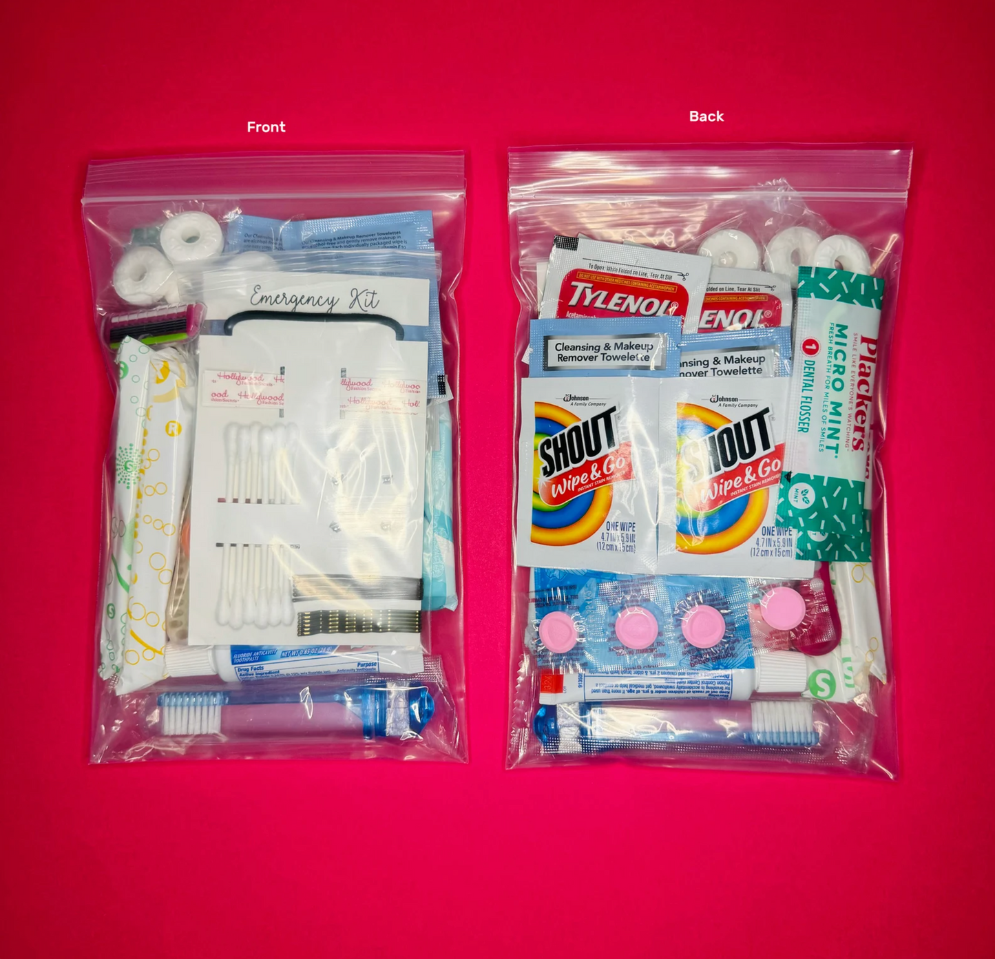 Just the items Emergency Kit - Heavy Duty Clear Bag