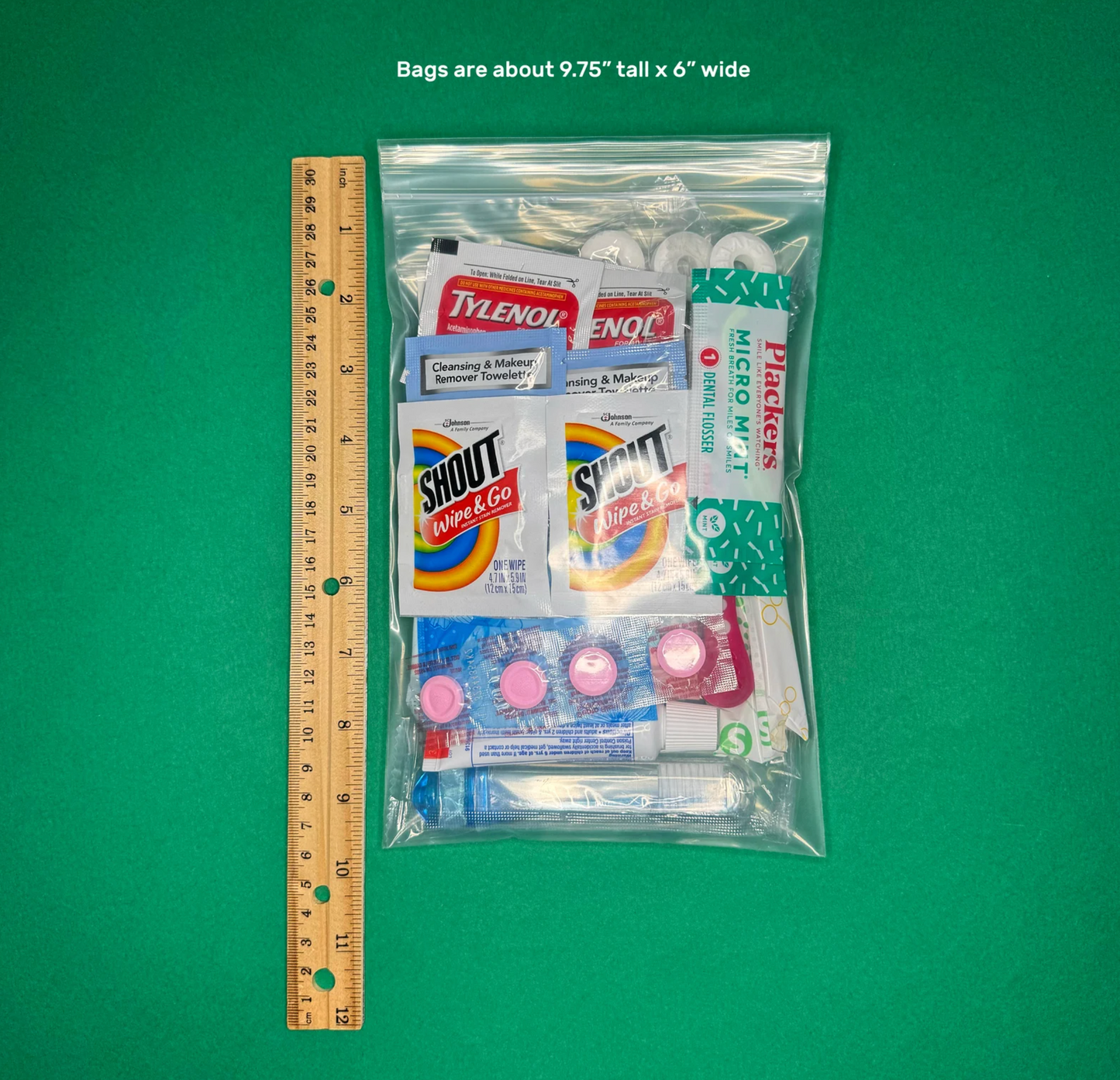 Just the items Emergency Kit - Heavy Duty Clear Bag