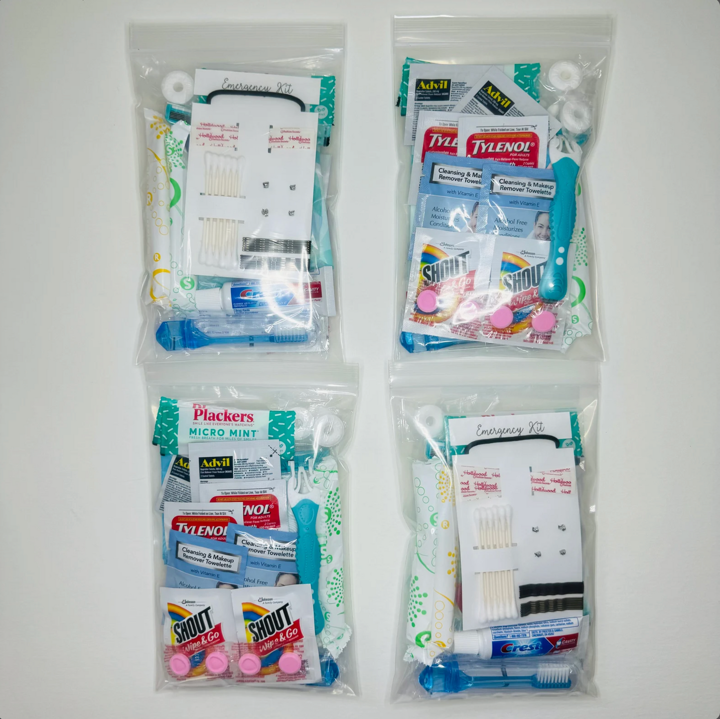 Just the items Emergency Kit - Heavy Duty Clear Bag