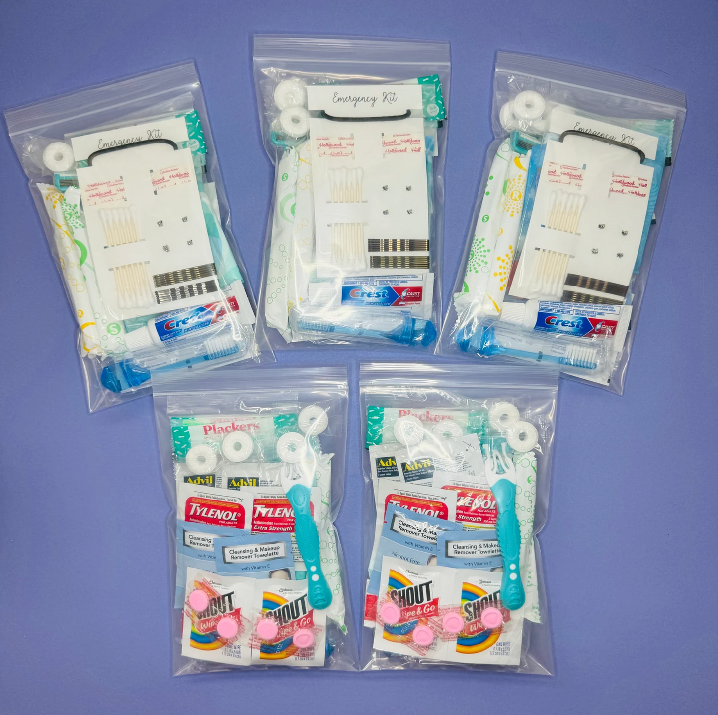 Just the items Emergency Kit - Heavy Duty Clear Bag