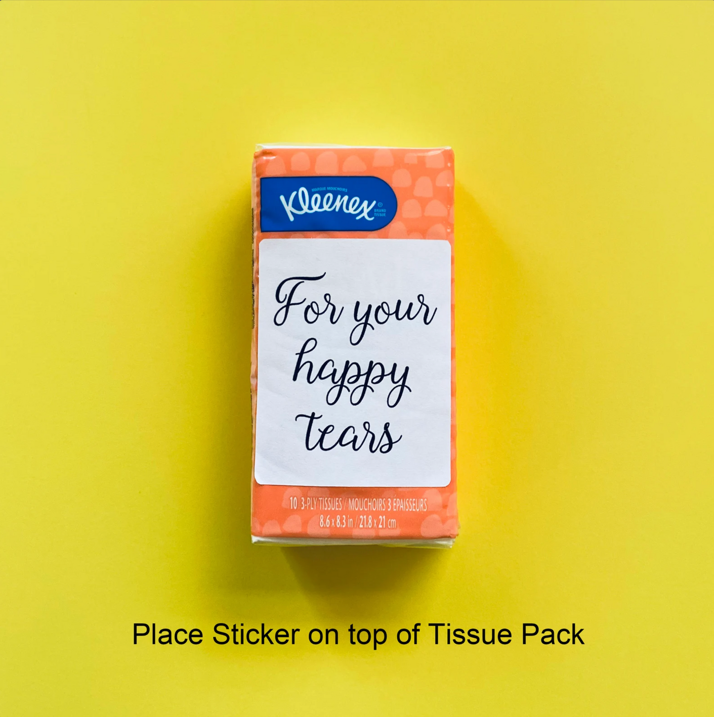 For your Happy Tears Stickers - Stickers for Tissue Packs - Wedding Ceremony Stickers