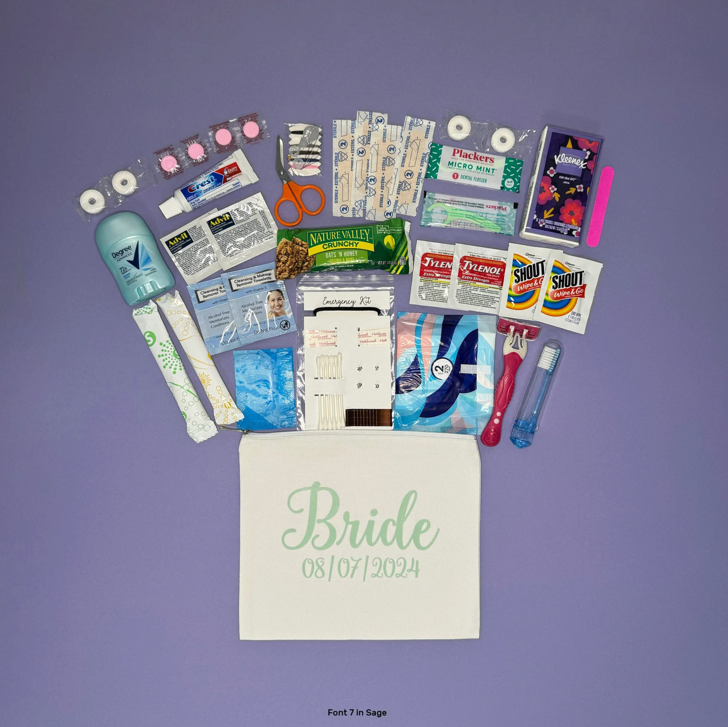 Bridal Emergency Kit- Medium White Bag