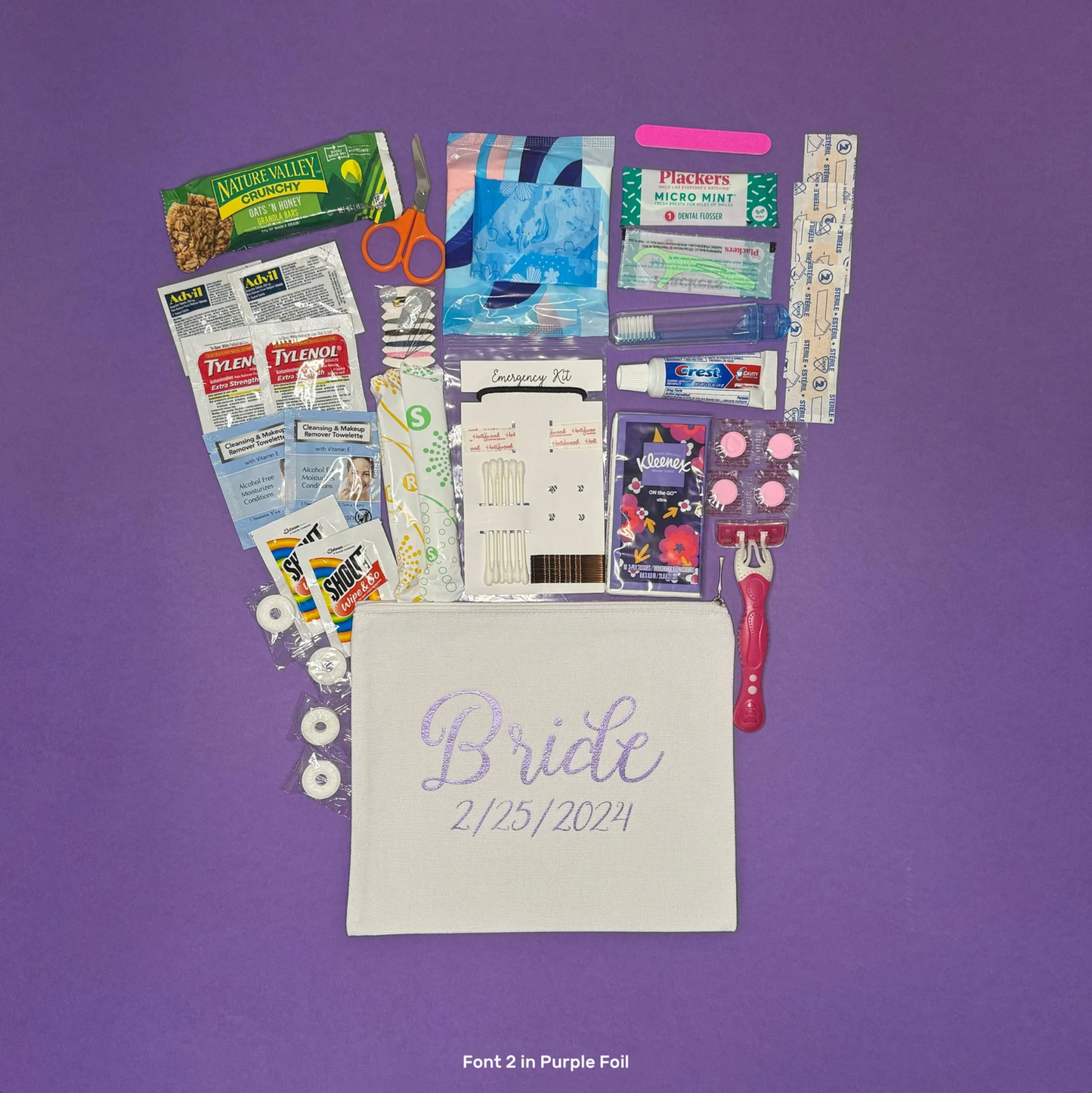 Bridal Emergency Kit- Medium White Bag