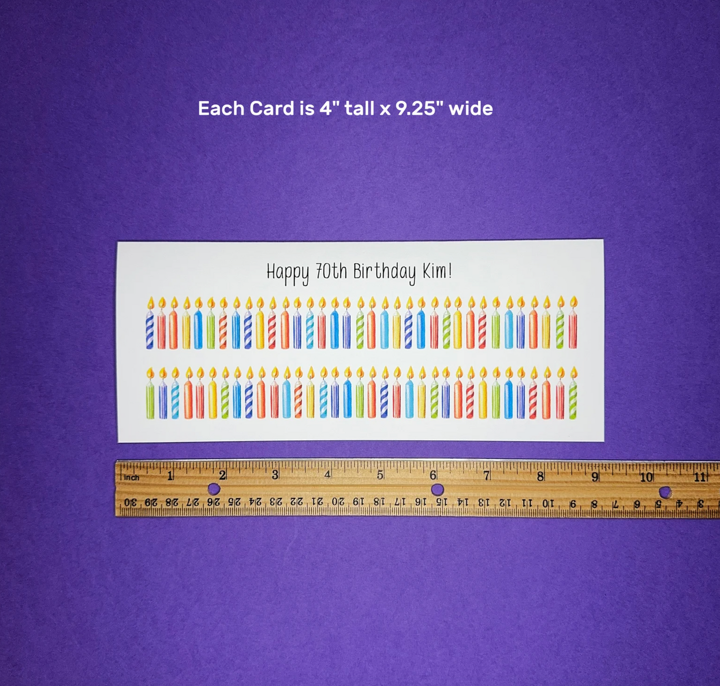 Happy 70th Birthday Card - Candle Card