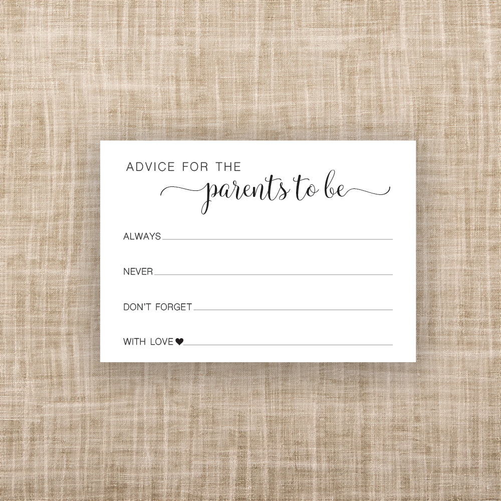 Advice for the Parents-to-Be Cards: Always, Never, Don't forget...  Digital Download