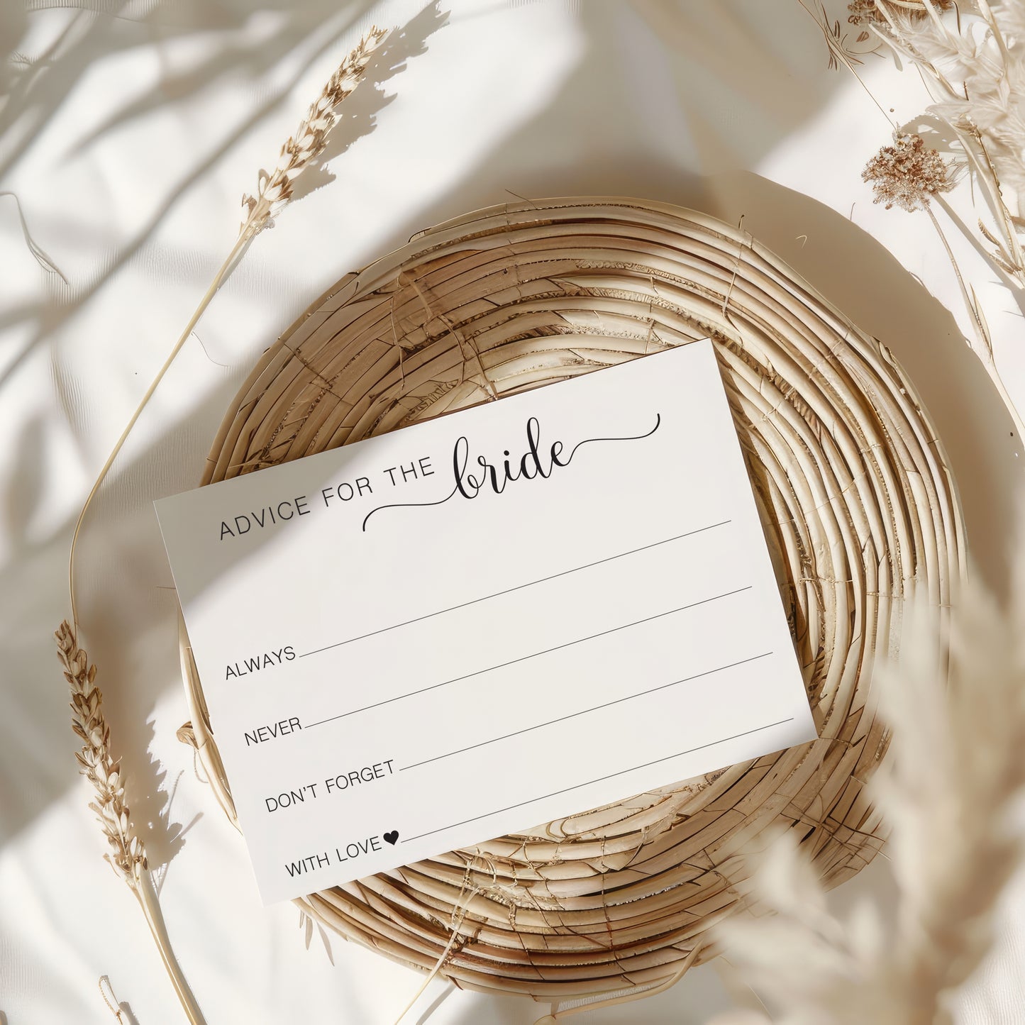 Advice for the Bride Cards: Always, Never, Don't forget...