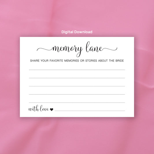 Memory Lane Cards - Digital Download