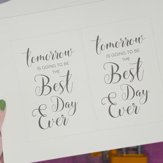 tomorrow is going to be the best day ever Rehearsal Dinner Sign - Digital Download