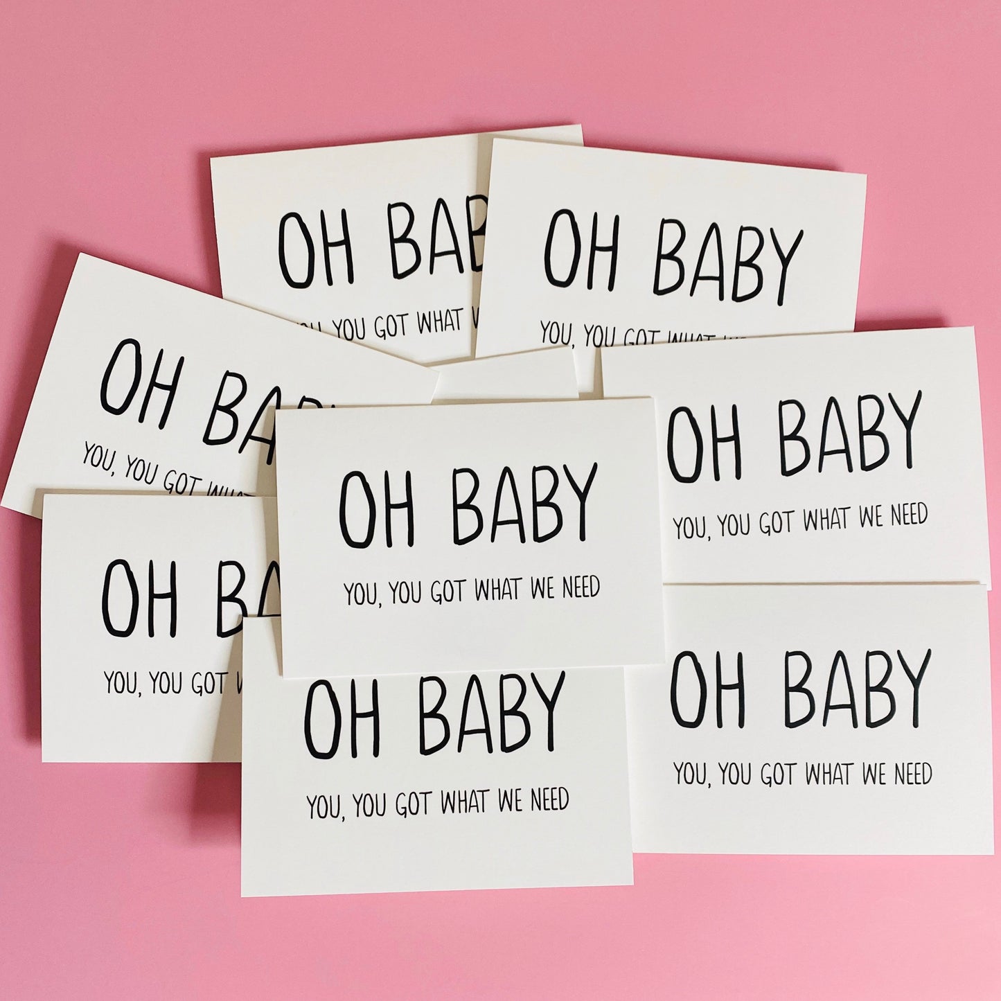 Baby Shower Thank You Cards - Oh Baby, you got what we need - Funny Baby Shower Thank You Cards